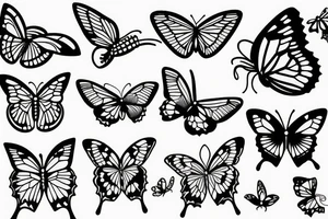 dog with butterfly tattoo idea