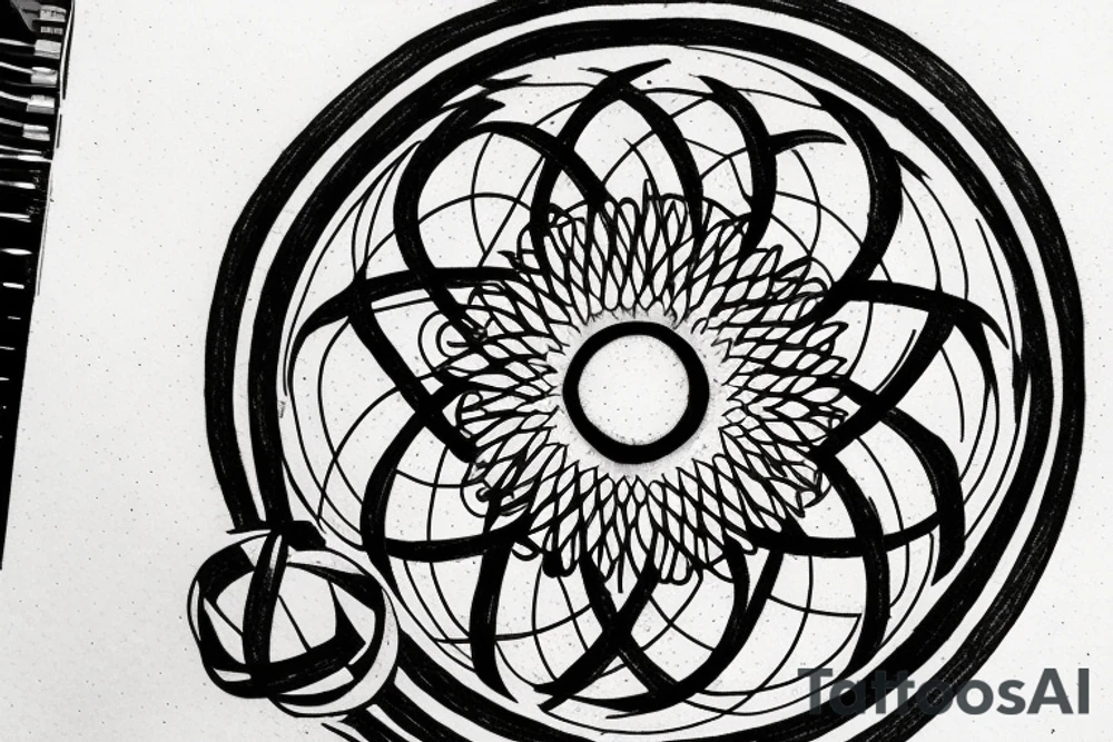 infinity symbol with the words dum spiro spero. then put a sunflower in one circle and sacred geometry in the other circle. tattoo idea