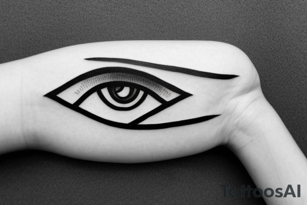 Star hands eye palm tattoo idea