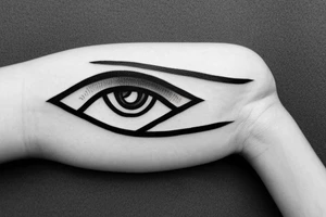 Star hands eye palm tattoo idea