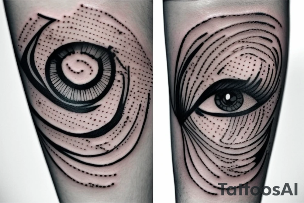 Evil eye sparkle tattoo idea