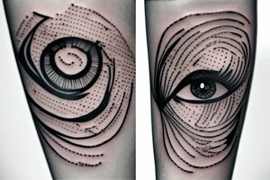 Evil eye sparkle tattoo idea