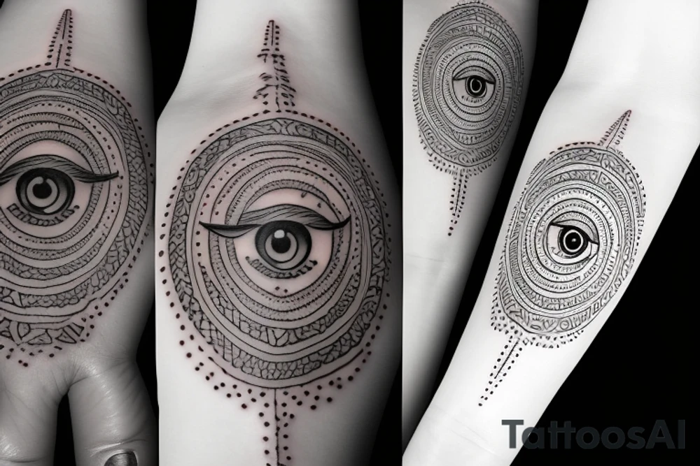 Evil eye sparkle tattoo idea