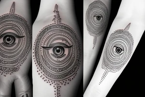 Evil eye sparkle tattoo idea