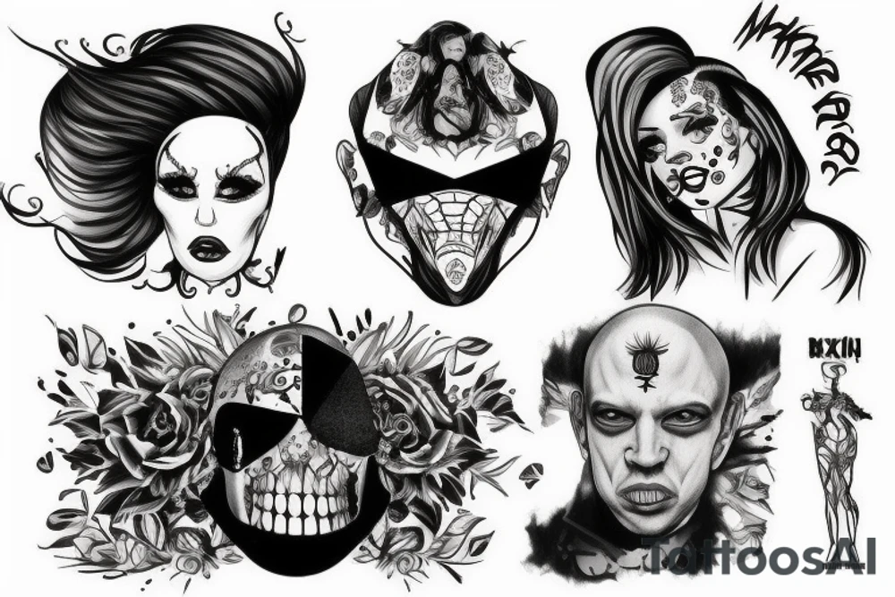 oxxxymiron beauty and ugliness tattoo idea