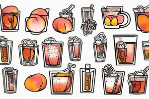 peach ice tea tetra pack tattoo idea