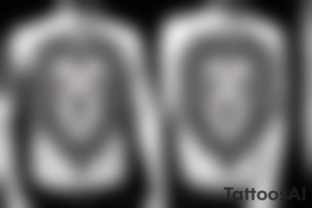 lion face with human body tattoo idea