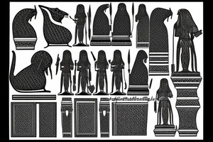 Micro realism. Pharoah statue tattoo idea