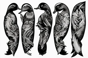 duck with knife tattoo idea