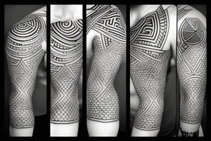 Geometrical alchemy tattoo idea