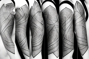 Geometrical alchemy tattoo idea
