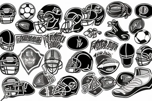 something related to football tattoo idea