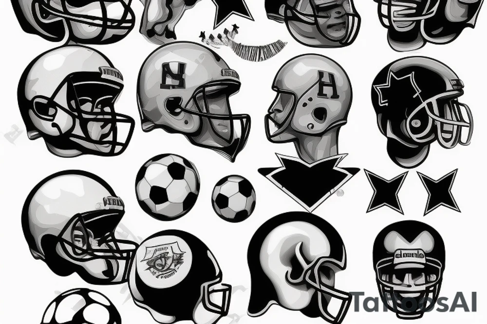 something related to football tattoo idea