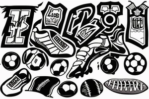 something related to football tattoo idea