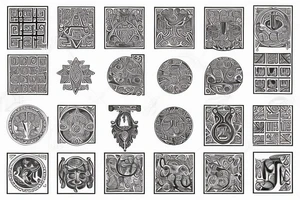 Greek ornaments with the Roman number of 1892 tattoo idea
