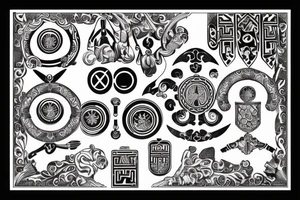 Greek ornaments with the Roman number of 1892 tattoo idea