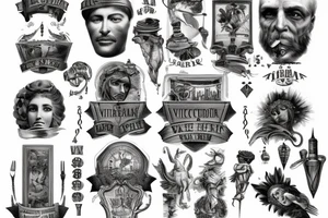 Ad victoriam with the Roman number of 1892 tattoo idea