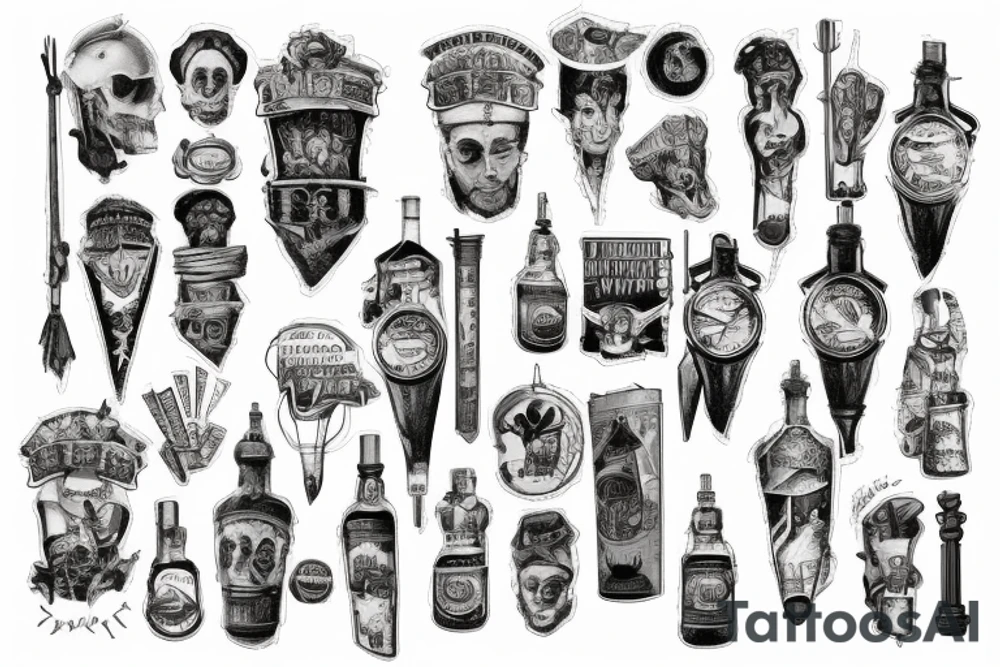 Ad victoriam with the Roman number of 1892 tattoo idea