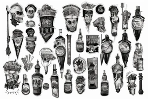 Ad victoriam with the Roman number of 1892 tattoo idea