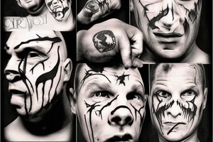 Corey Taylor fighting Till Lindemann tattoo idea