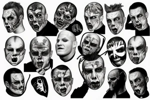 Corey Taylor fighting Till Lindemann tattoo idea