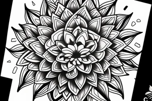 Lotus flower in triangle tattoo idea