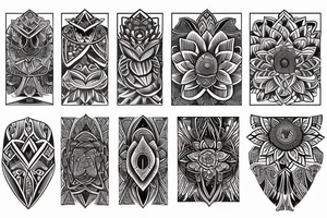 Lotus flower in triangle tattoo idea