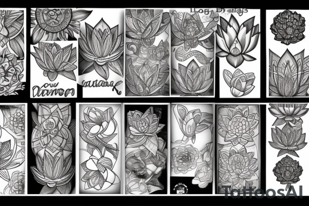 Lotus flower tattoo idea