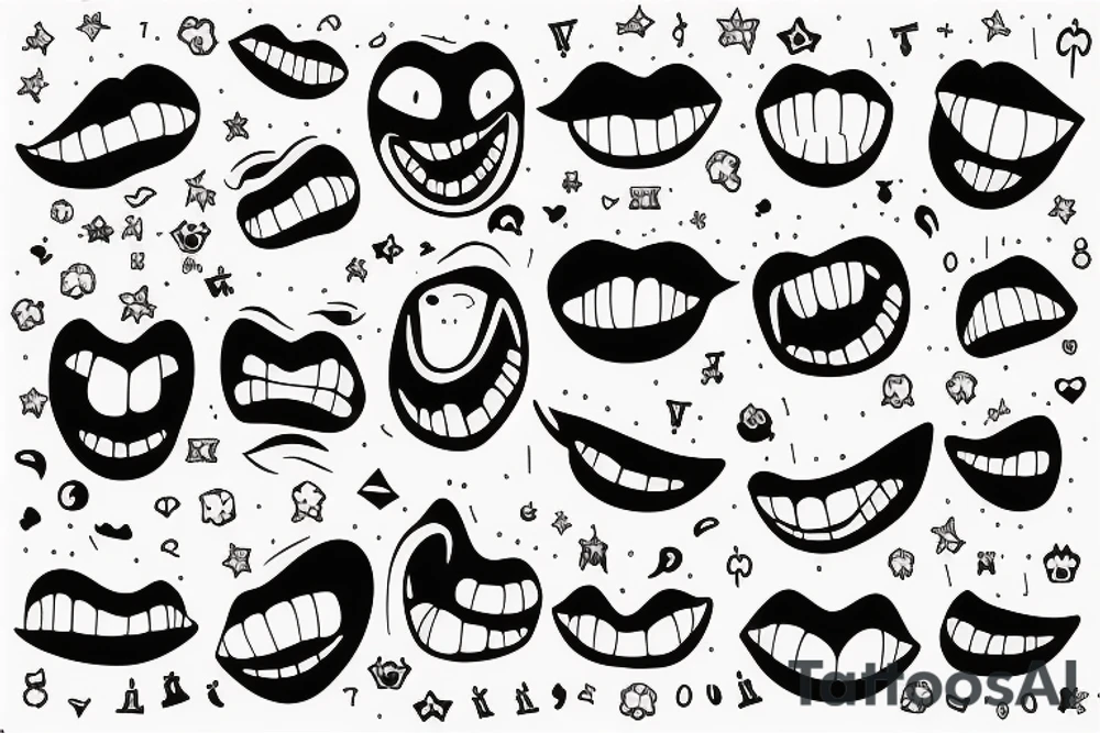 the word smile tattoo idea