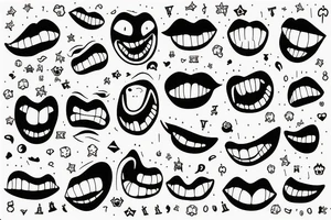 the word smile tattoo idea