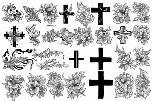 outline of a cross tattoo idea