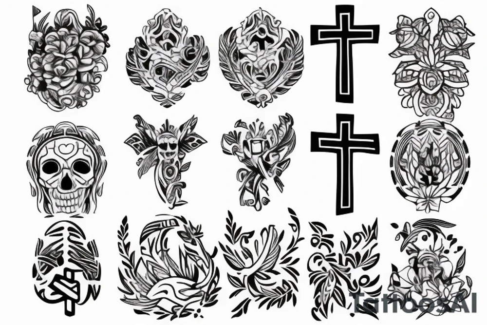 outline of a cross tattoo idea