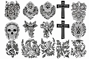 outline of a cross tattoo idea