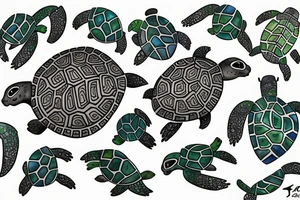 Turtle in Maori style tattoo idea