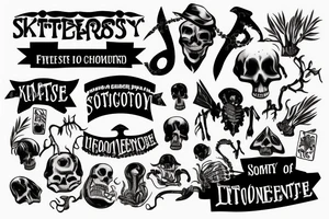 tombstone movie skeleton with quote tattoo idea