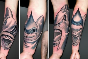 Only one Shark with seestars tattoo idea
