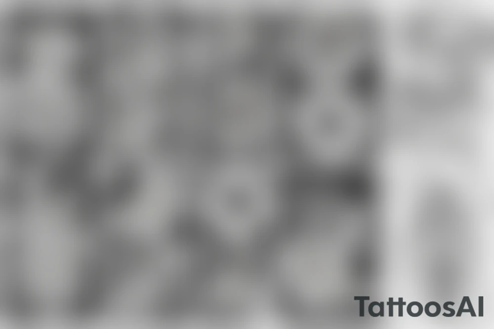 Puerto Rico flowers with Sun tattoo idea