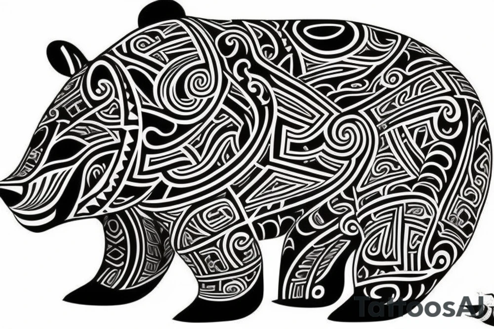 I would like to have a Maori style bear tattoo design tattoo idea