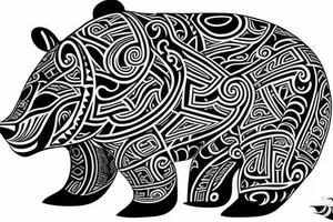 I would like to have a Maori style bear tattoo design tattoo idea