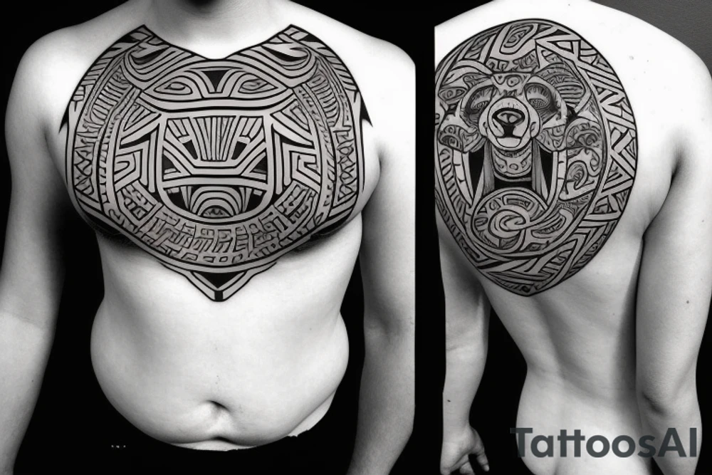 Maori style bear tattoo design tattoo idea