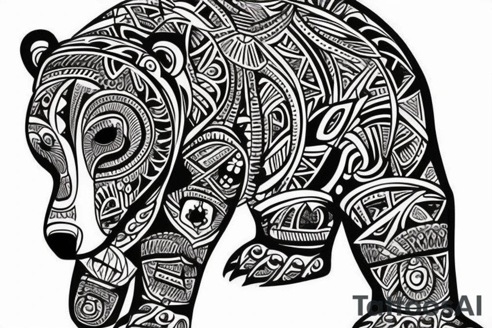bear tattoo idea