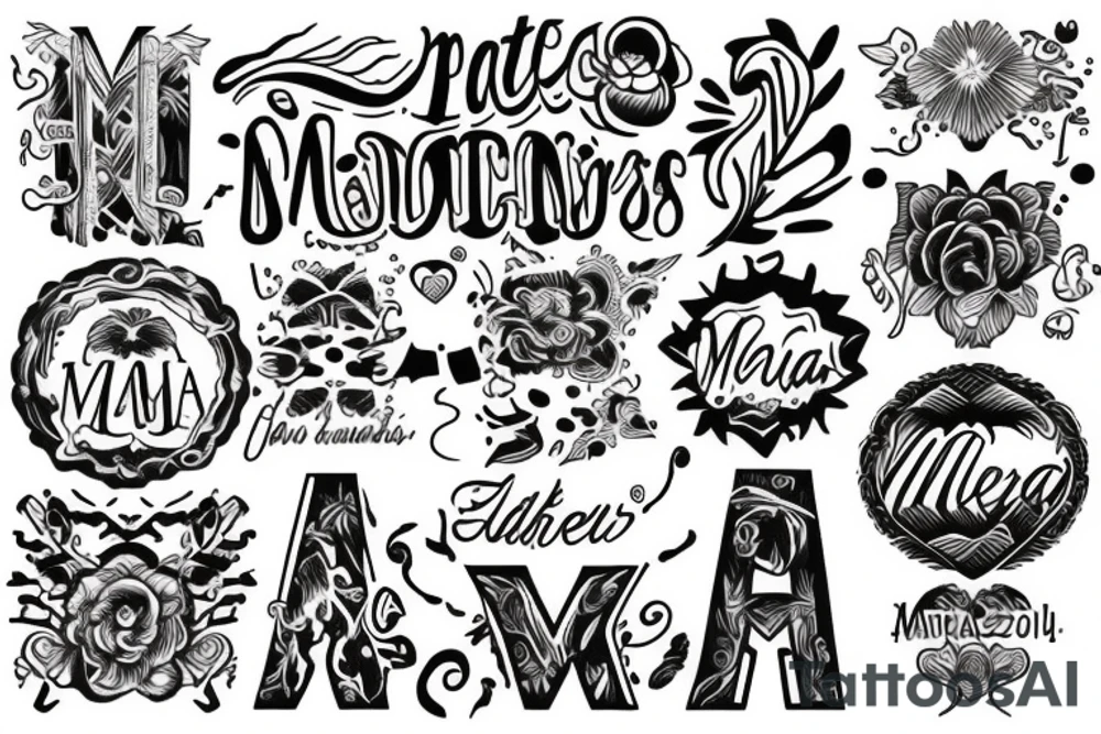 My mothers and fathers name Edo and Maria tattoo idea