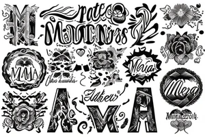 My mothers and fathers name Edo and Maria tattoo idea