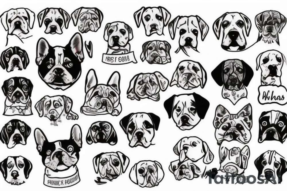 Dog whit name Max tattoo idea