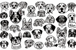 Dog whit name Max tattoo idea