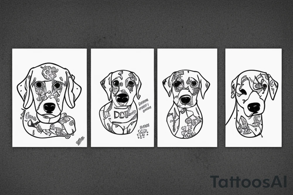 Dog whit name Max tattoo idea