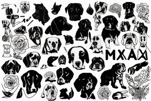 Dog whit name Max tattoo idea