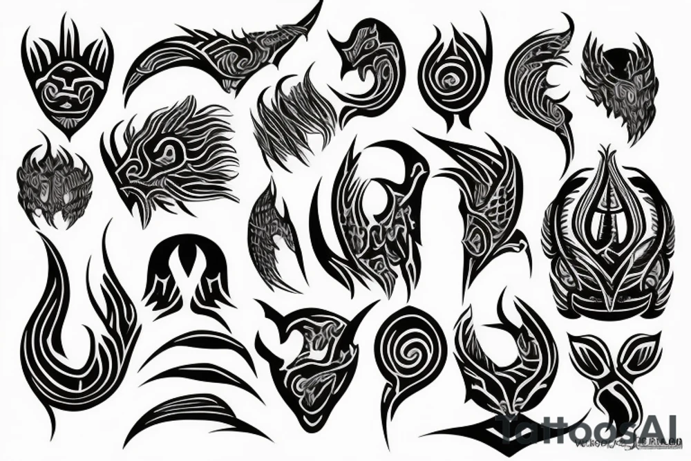 Symbol of fire tattoo idea