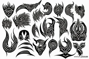 Symbol of fire tattoo idea