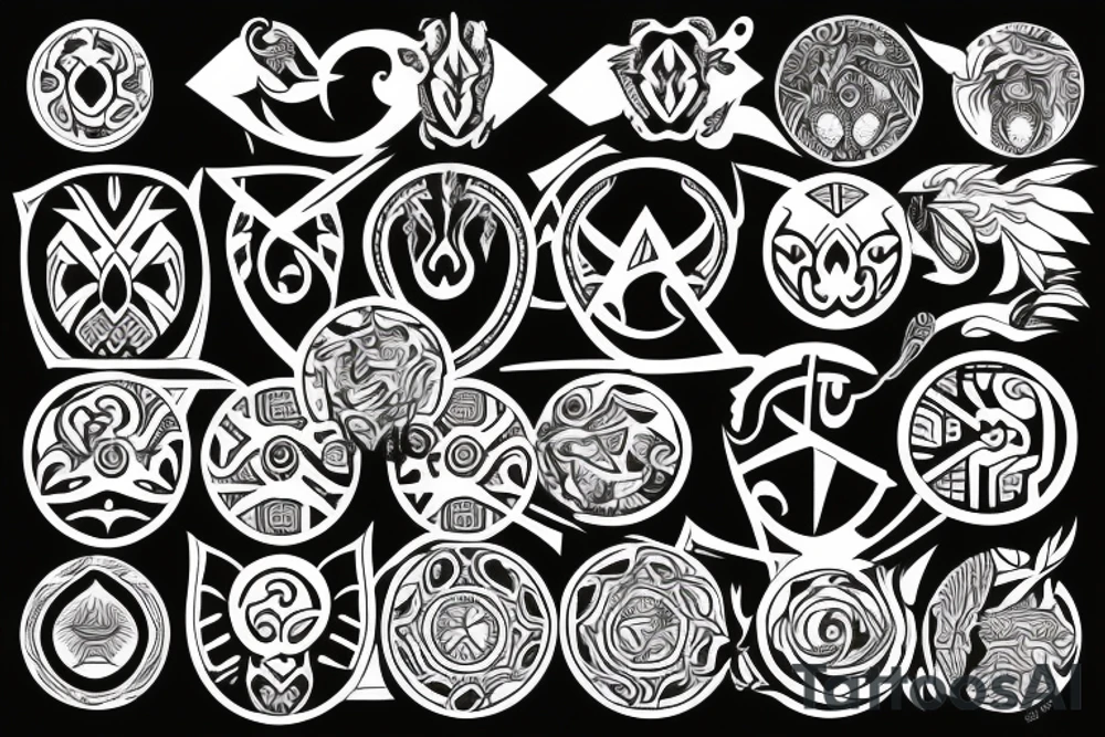 Symbol of fire tattoo idea